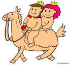 Dibujo Príncipes a caballo pintado por y7y7yu8i9876