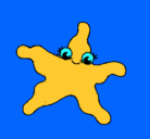 Dibujo Estrella de mar 4 pintado por pompon