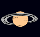 Dibujo Saturno pintado por URANO
