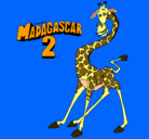 Dibujo Madagascar 2 Melman pintado por tili