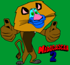 Dibujo Madagascar 2 Alex pintado por chucho