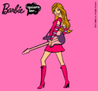 Dibujo Barbie la rockera pintado por andreinar