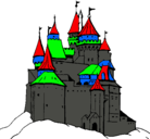 Dibujo Castillo medieval pintado por carmine