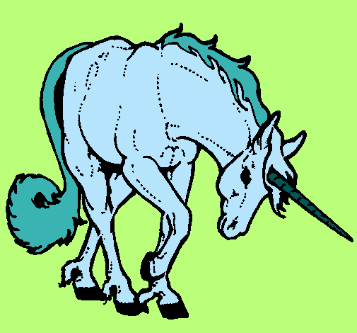 Dibujo Unicornio bravo pintado por bluisa