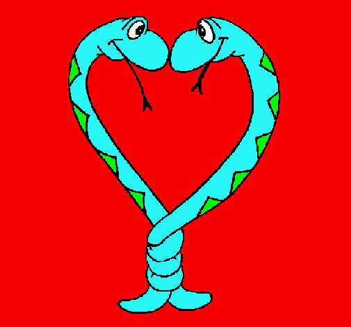 Dibujo Serpientes enamoradas pintado por Diegoo
