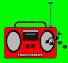 Dibujo Radio cassette 2 pintado por candeyari