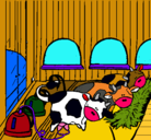 Dibujo Vacas en el establo pintado por GEOVANNY