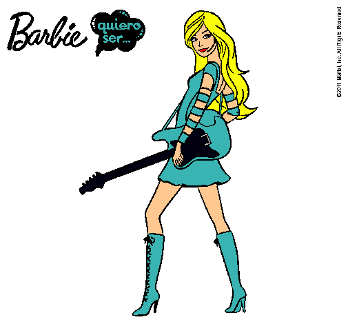 Dibujo Barbie la rockera pintado por  Periitha