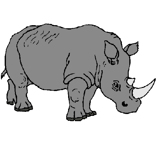 Dibujo Rinoceronte pintado por palmdan