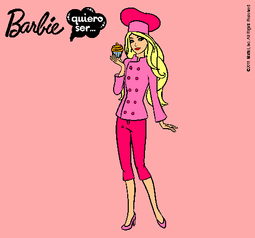 Dibujo Barbie de chef pintado por mariaojosverdes