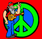 Dibujo Músico hippy pintado por lucaas
