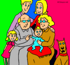 Dibujo Familia pintado por lulis