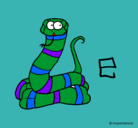 Dibujo Serpiente pintado por rojaz