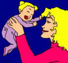 Dibujo Madre con su bebe pintado por jjjjjjjjjjjj