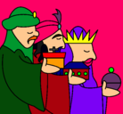 Dibujo Los Reyes Magos 3 pintado por celene
