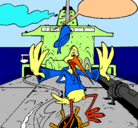 Dibujo Cigüeña en un barco pintado por naxito