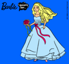 Dibujo Barbie vestida de novia pintado por leire-uxue