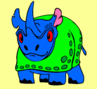 Dibujo Rinoceronte pintado por juanycarmina