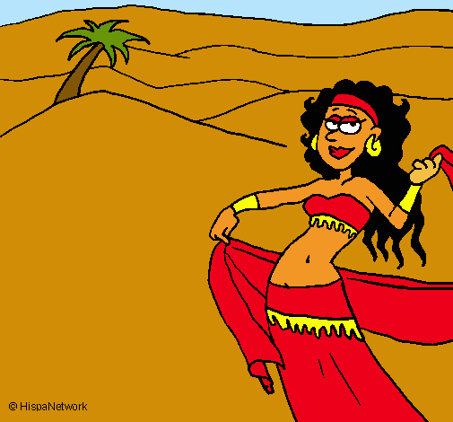 Dibujo Sahara pintado por Lina
