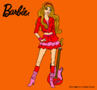Dibujo Barbie rockera pintado por miko