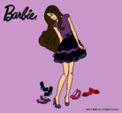 Dibujo Barbie y su colección de zapatos pintado por 259los