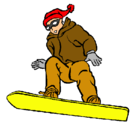 Dibujo Snowboard pintado por barselona