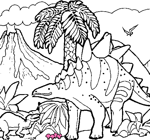 Dibujo Familia de Tuojiangosaurios pintado por NENA06