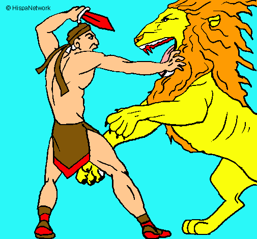 Gladiador contra león