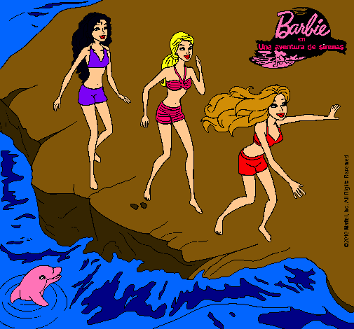 Barbie y sus amigas en la playa