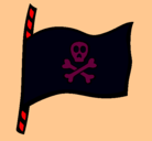 Dibujo Bandera pirata pintado por calAberoNO