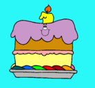 Dibujo Pastel de cumpleaños pintado por evmir