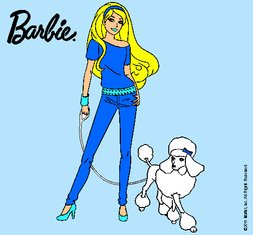 Dibujo Barbie con look moderno pintado por ANTONELLA2