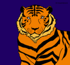 Dibujo Tigre pintado por Lina