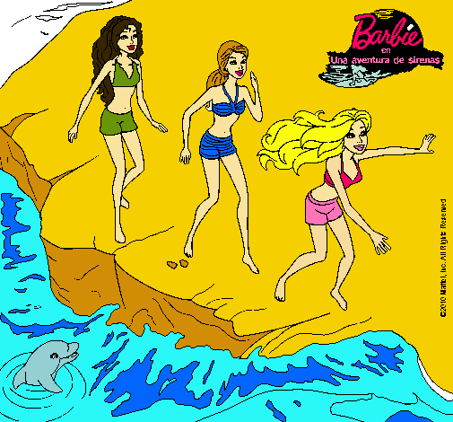 Barbie y sus amigas en la playa