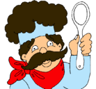 Dibujo Chef con bigote pintado por 15533558