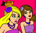Dibujo Barbie y su amiga pintado por Trufitas