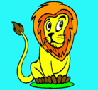 Dibujo León pintado por Liindiss