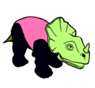 Dibujo Triceratops II pintado por lobis