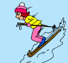 Dibujo Esquiadora pintado por yeaaa