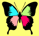 Dibujo Mariposa con alas negras pintado por COLOMBA