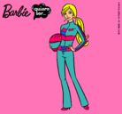 Dibujo Barbie piloto de motos pintado por annemarie