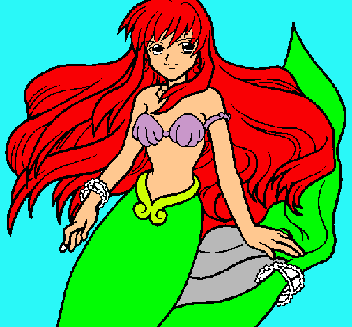 Dibujo Sirena pintado por moni_monk