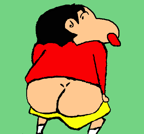 Dibujo Shin Chan pintado por Lina