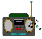 Dibujo Radio cassette 2 pintado por yeison