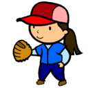 Dibujo Jugadora de béisbol pintado por Rebekita