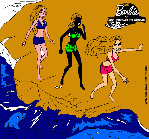 Barbie y sus amigas en la playa