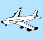 Dibujo Avión de pasajeros pintado por AVION