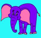 Dibujo Elefante feliz pintado por ELEFANTA