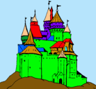 Dibujo Castillo medieval pintado por poletiwui
