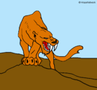 Dibujo Tigre con afilados colmillos pintado por dana_31